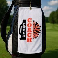 Cheer Coach Cheerleader Megaphone Pom Pom Golf Towel thumb 2