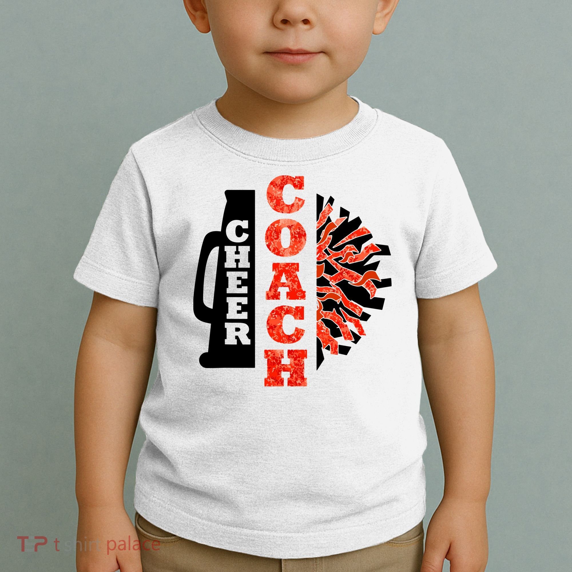Cheer Coach Cheerleader Megaphone Pom Pom Toddler T-Shirt