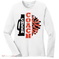 Cheer Coach Cheerleader Megaphone Pom Pom Women's Long Sleeve Shirt thumb 0