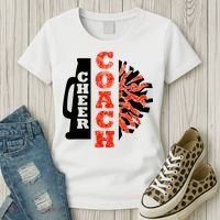 Cheer Coach Cheerleader Megaphone Pom Pom Women's T-Shirt thumb 3