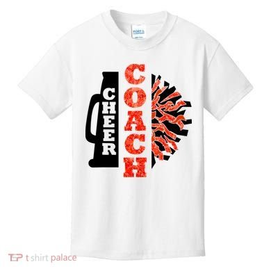Cheer Coach Cheerleader Megaphone Pom Pom Kids T-Shirt