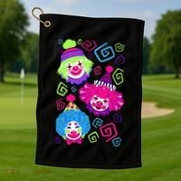 Clown Circus Carnival Costume Birthday Theme Party Golf Towel thumb 1