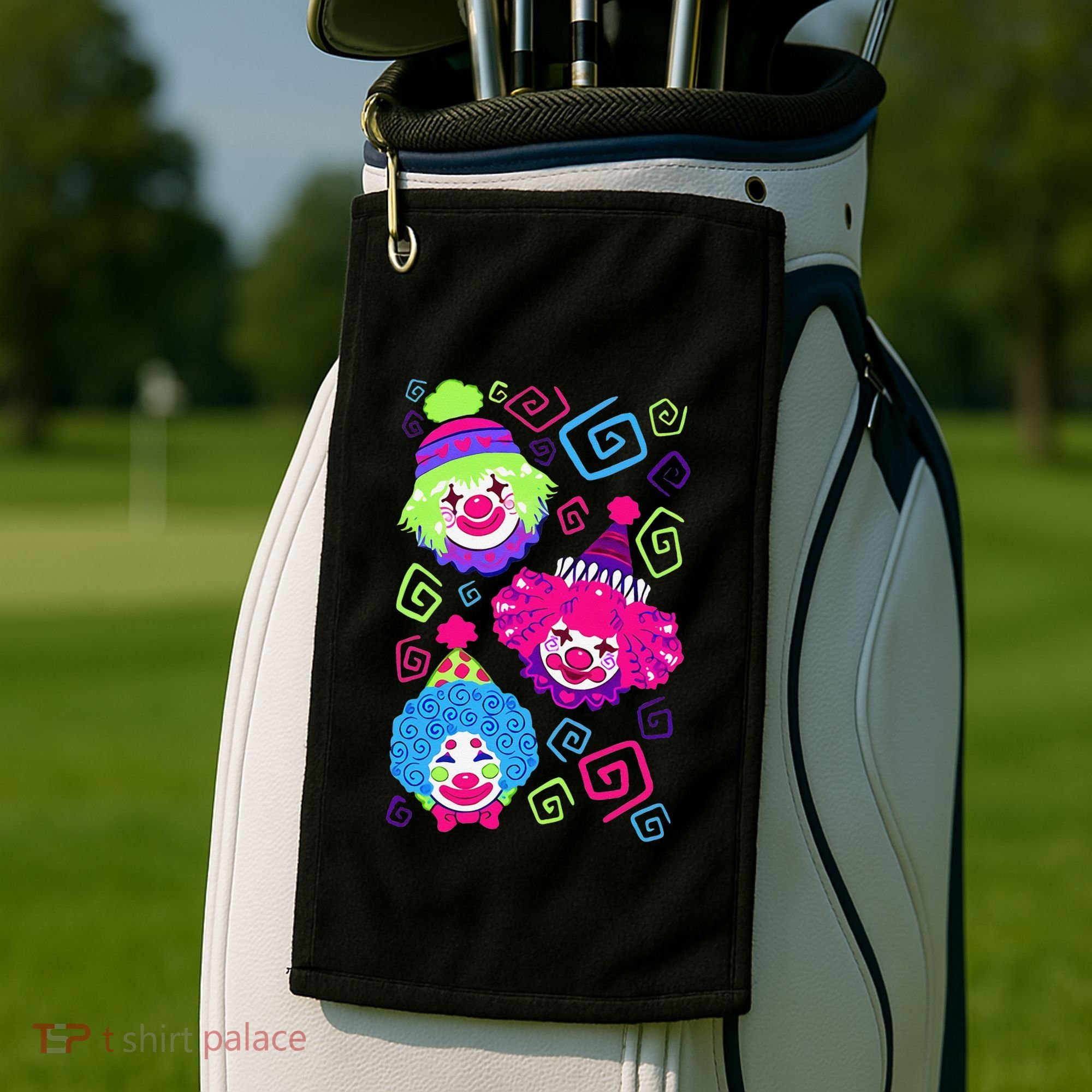 Clown Circus Carnival Costume Birthday Theme Party Golf Towel