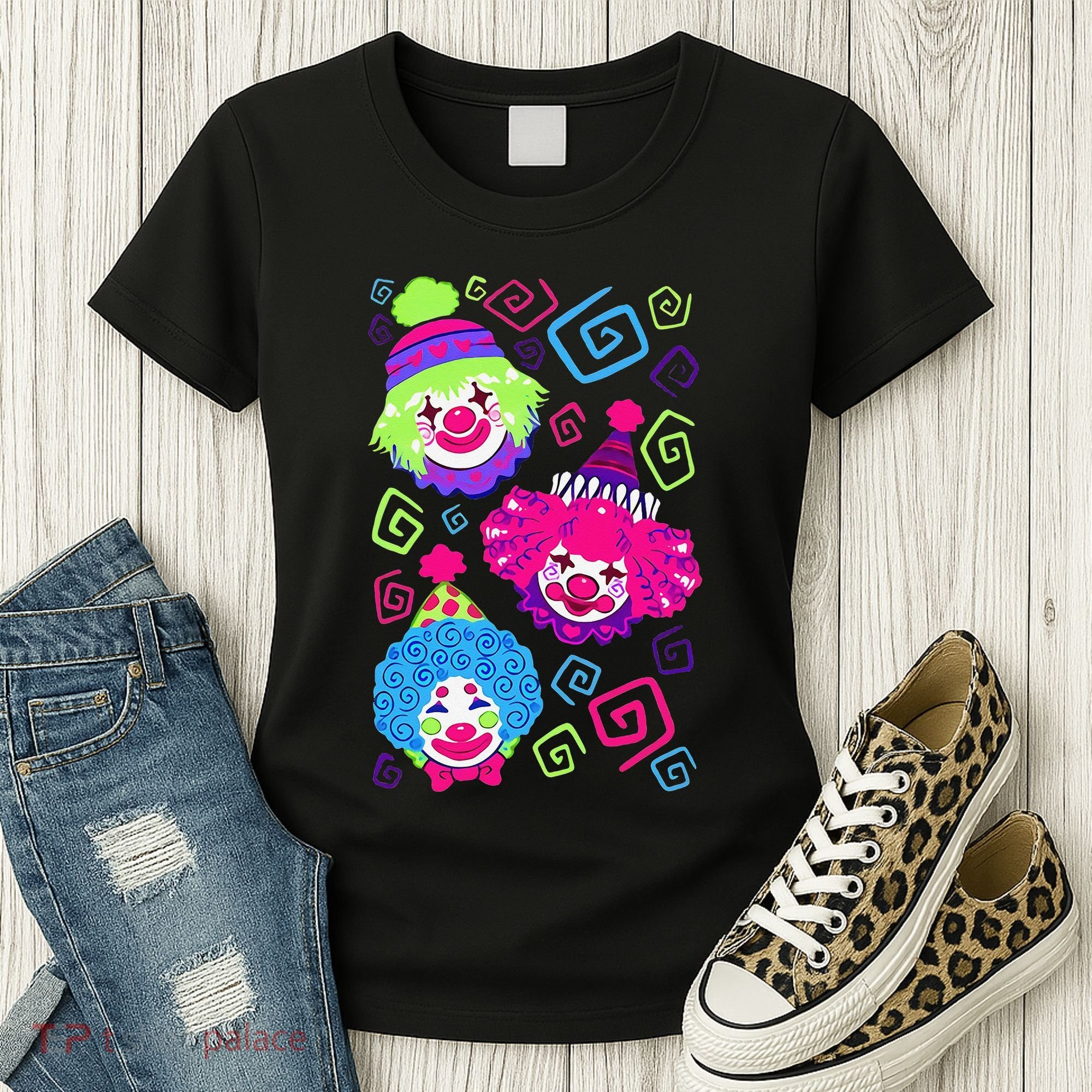 Clown Circus Carnival Costume Birthday Theme Party Women's T-Shirt