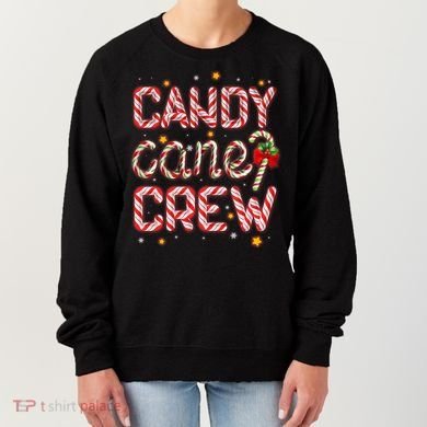 Cute Christmas Candy Cane Crew Matching Shirts Women's Sweatshirt