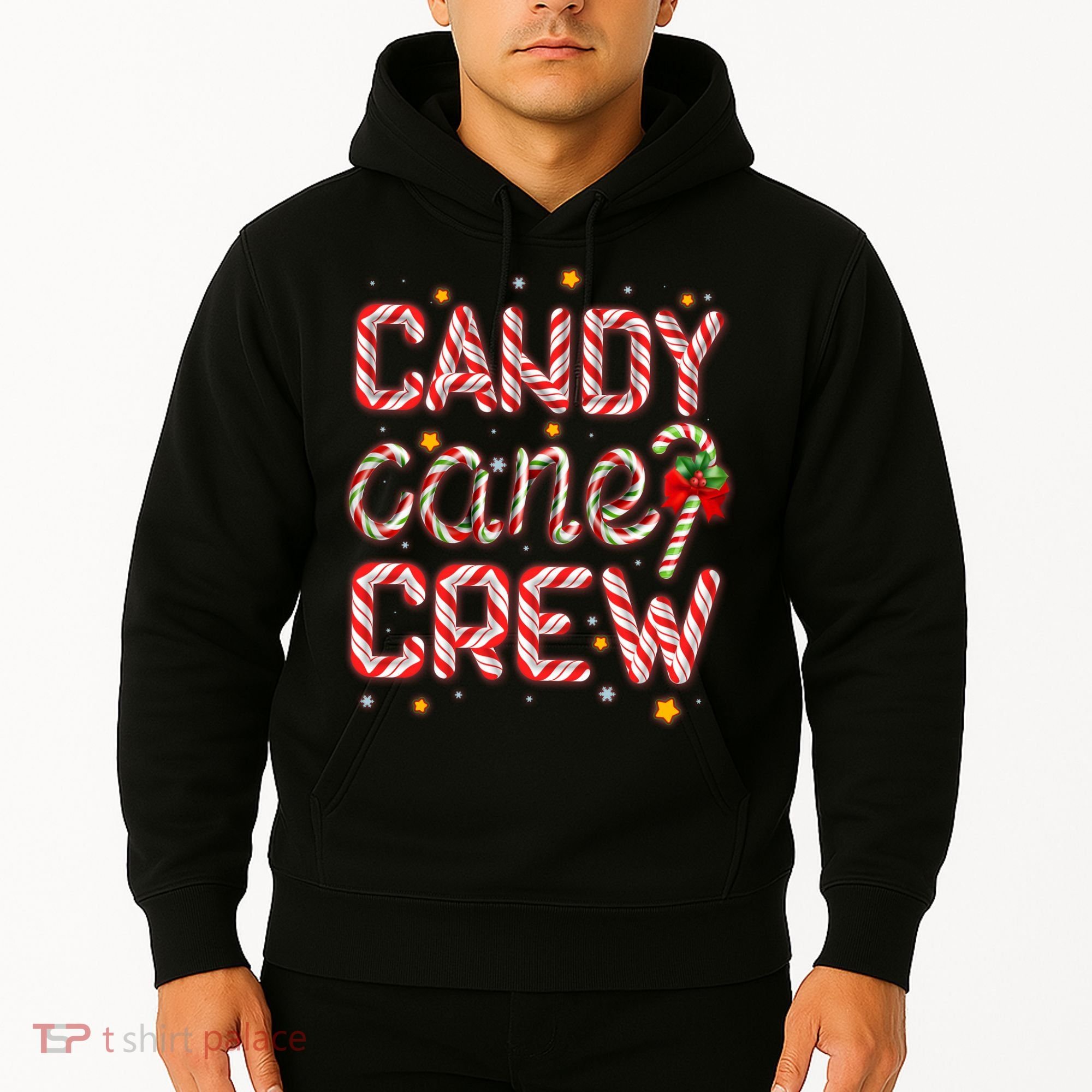 Cute Christmas Candy Cane Crew Matching Shirts Hoodie
