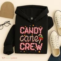 Cute Christmas Candy Cane Crew Matching Shirts Hoodie thumb 4