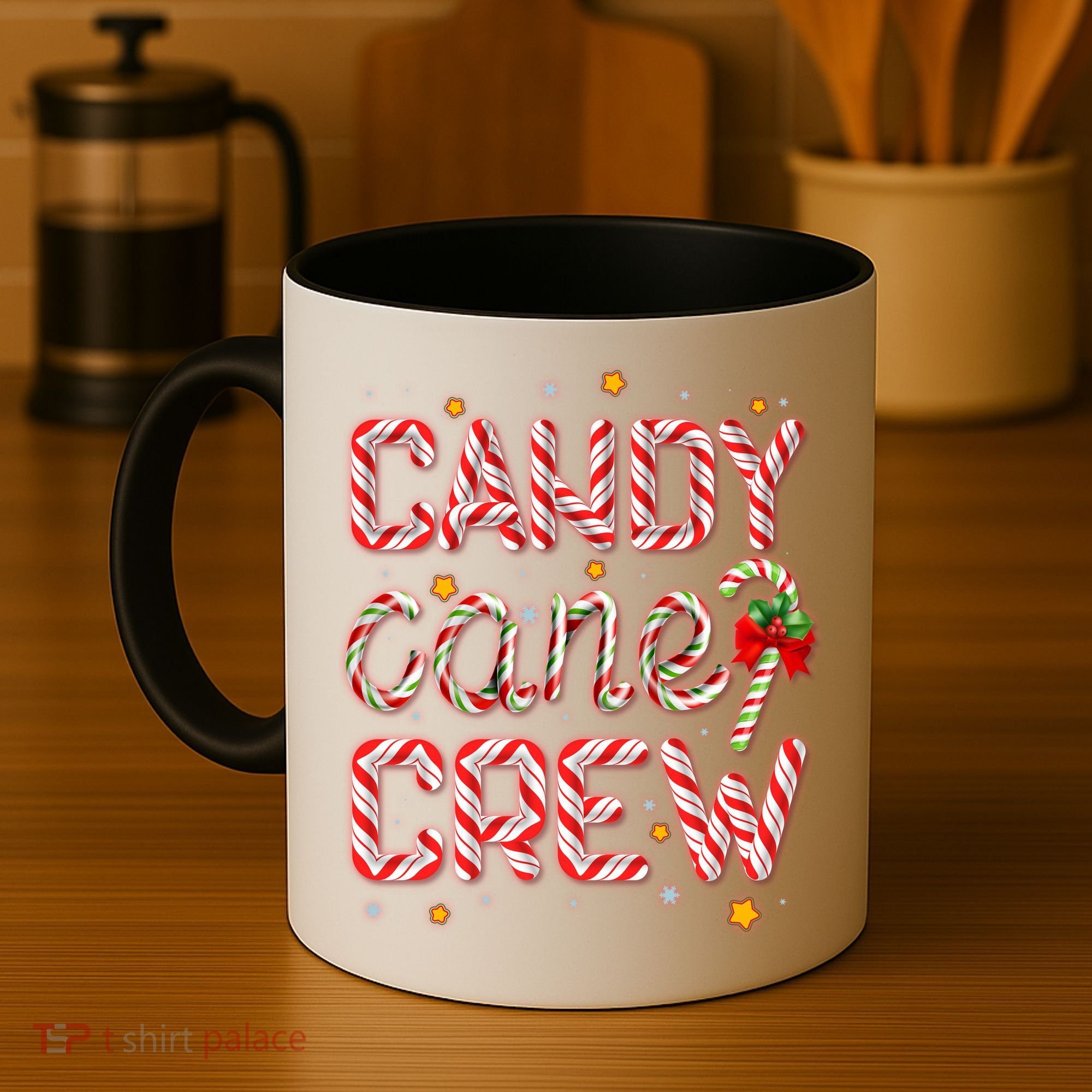Cute Christmas Candy Cane Crew Matching Shirts Coffee Mug