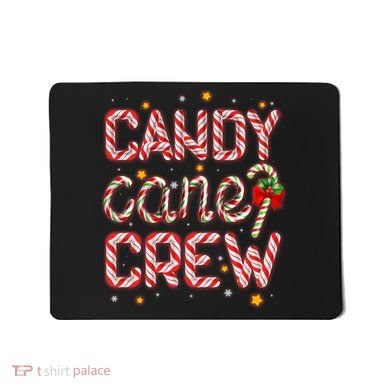 Cute Christmas Candy Cane Crew Matching Shirts Mousepad