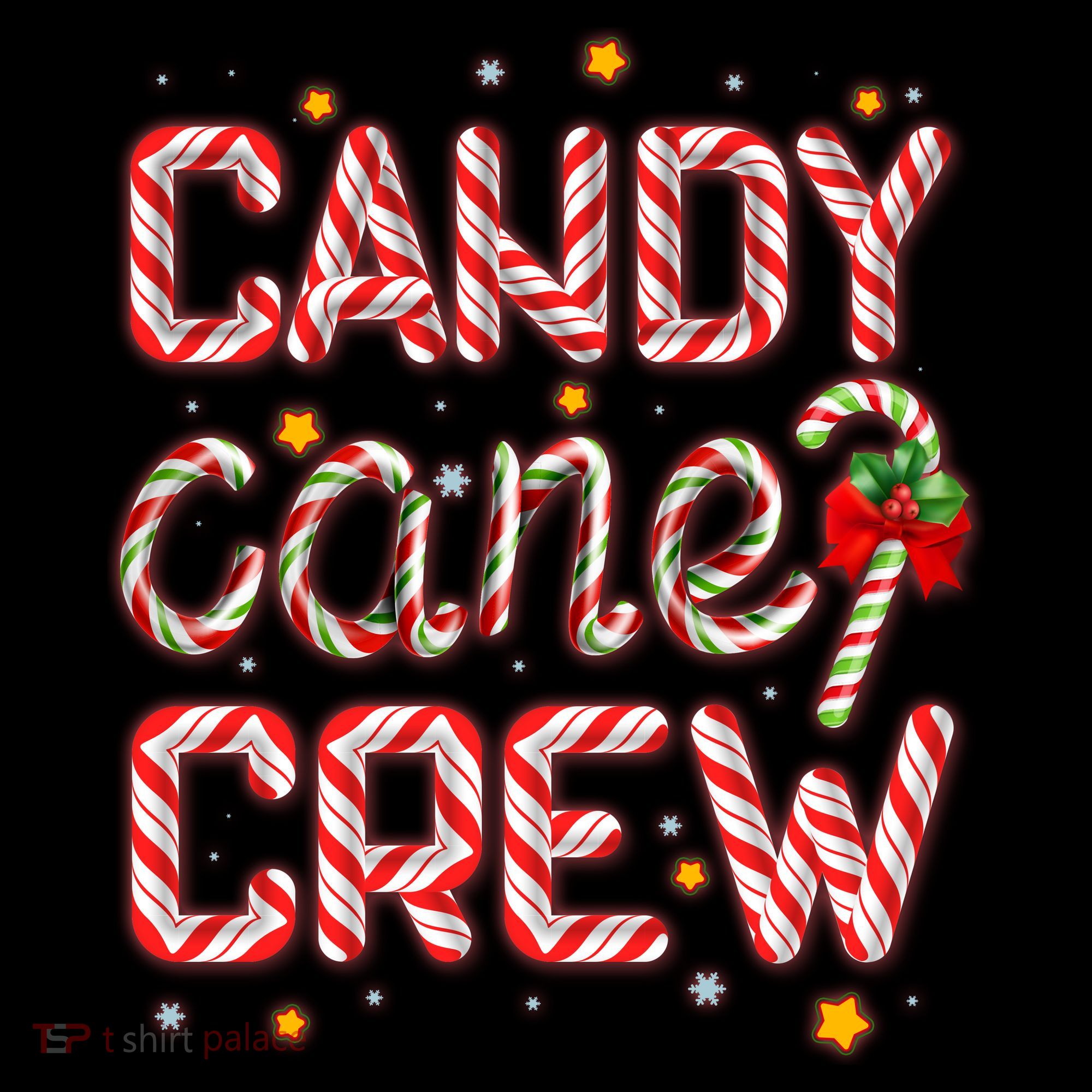 Cute Christmas Candy Cane Crew Matching Shirts Mousepad