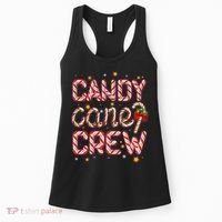 Cute Christmas Candy Cane Crew Matching Shirts Women's Tank Top thumb 0