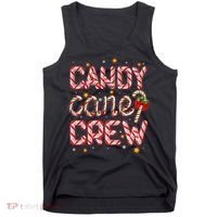 Cute Christmas Candy Cane Crew Matching Shirts Tank Top thumb 0