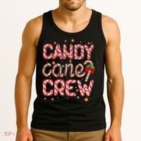 Cute Christmas Candy Cane Crew Matching Shirts Tank Top thumb 3