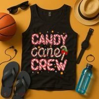 Cute Christmas Candy Cane Crew Matching Shirts Tank Top thumb 4