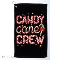 Cute Christmas Candy Cane Crew Matching Shirts Golf Towel thumb 0