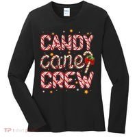 Cute Christmas Candy Cane Crew Matching Shirts Women's Long Sleeve Shirt thumb 0