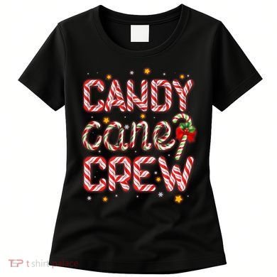Cute Christmas Candy Cane Crew Matching Shirts Women's T-Shirt