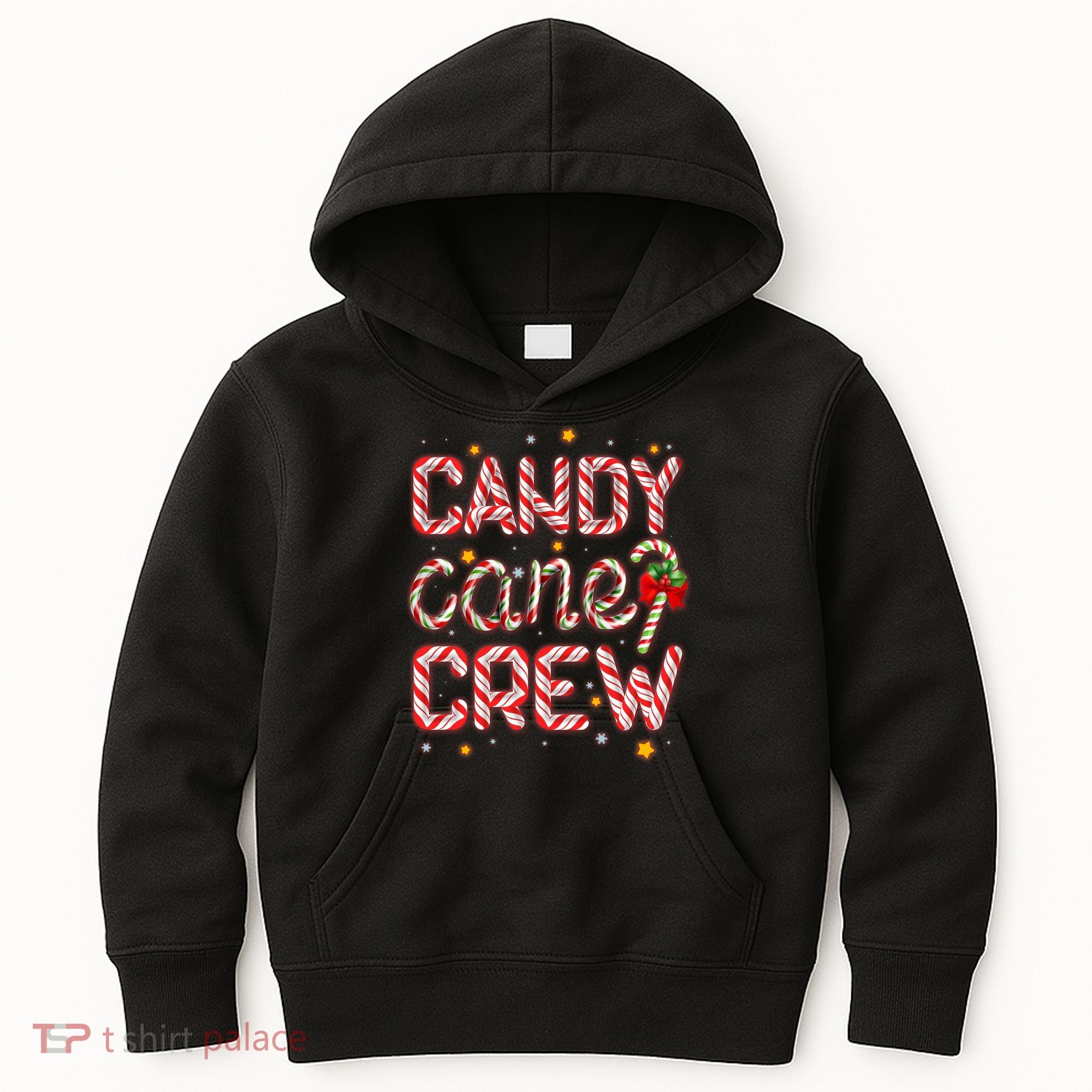 Cute Christmas Candy Cane Crew Matching Shirts Kids Hoodie