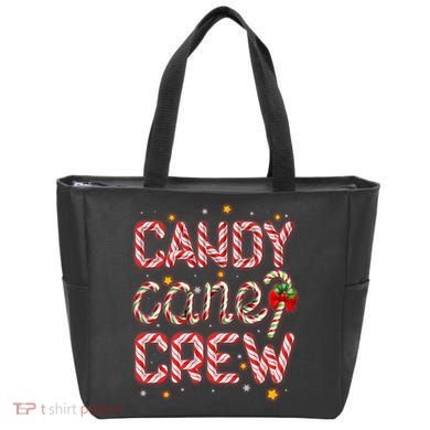 Cute Christmas Candy Cane Crew Matching Shirts Tote Bag