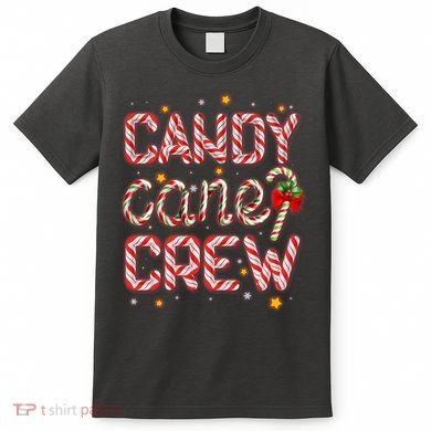 Cute Christmas Candy Cane Crew Matching Shirts T-Shirt