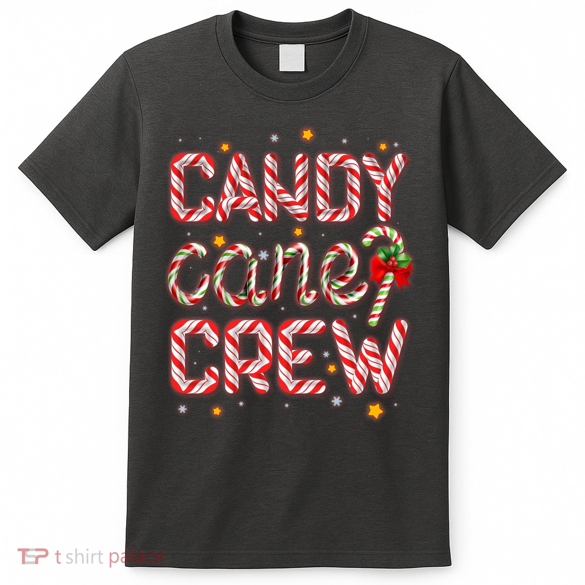 Cute Christmas Candy Cane Crew Matching Shirts T-Shirt