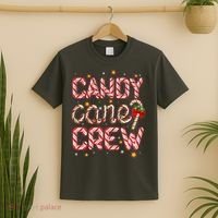 Cute Christmas Candy Cane Crew Matching Shirts T-Shirt thumb 2