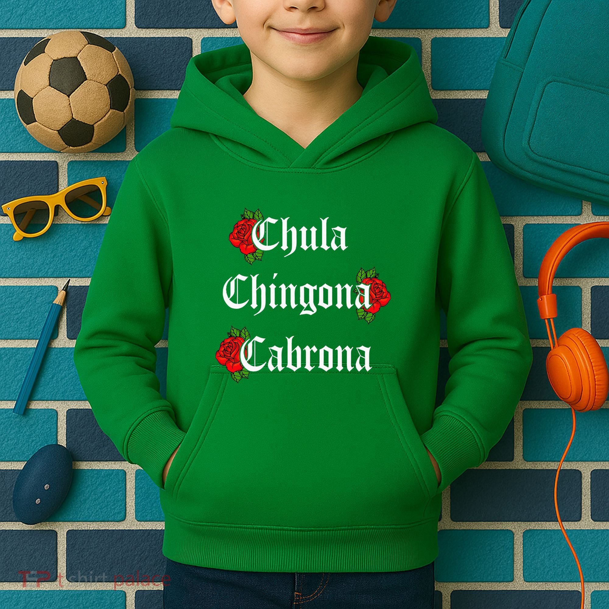 Chula Chingona Cabrona Mecican Kids Hoodie
