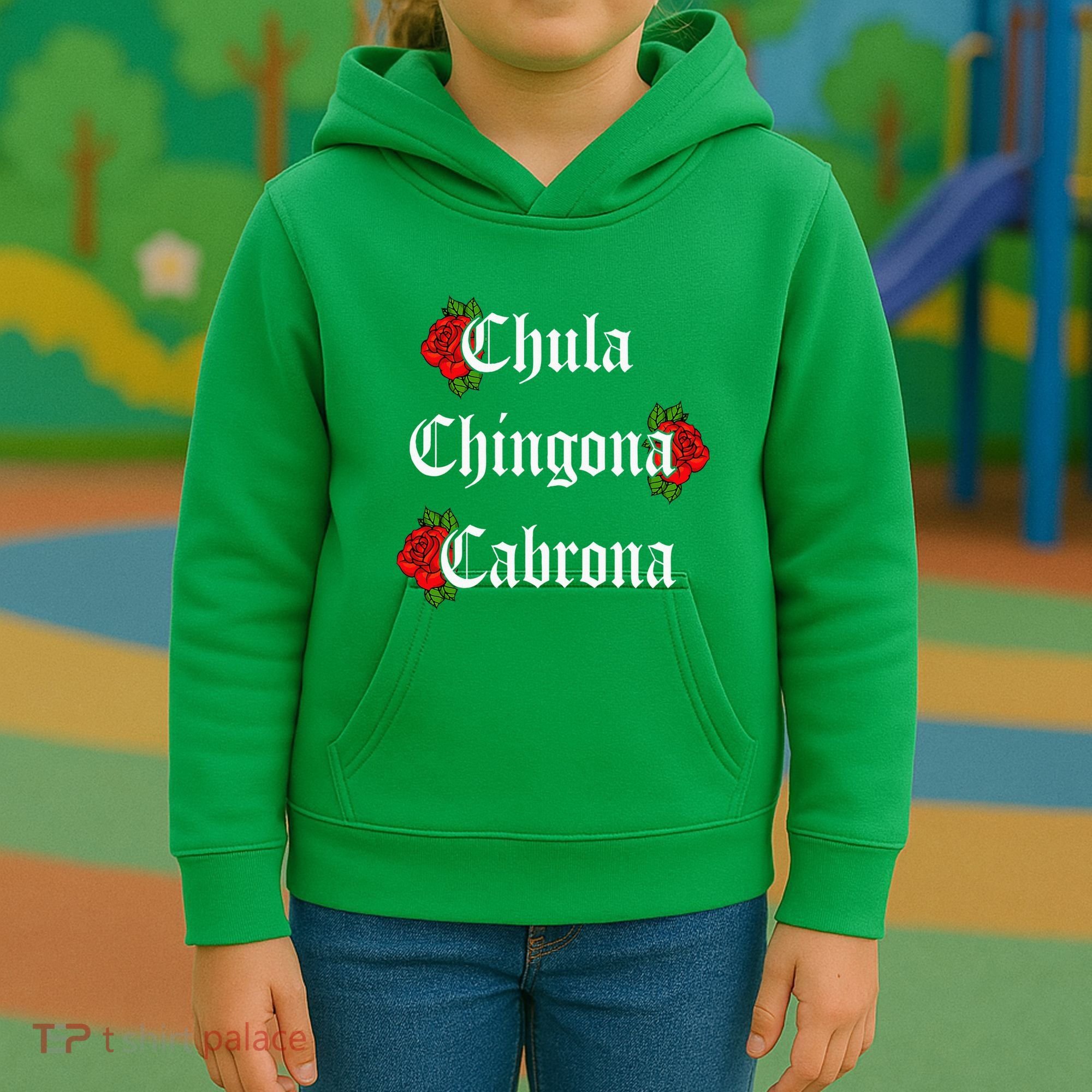 Chula Chingona Cabrona Mecican Kids Hoodie