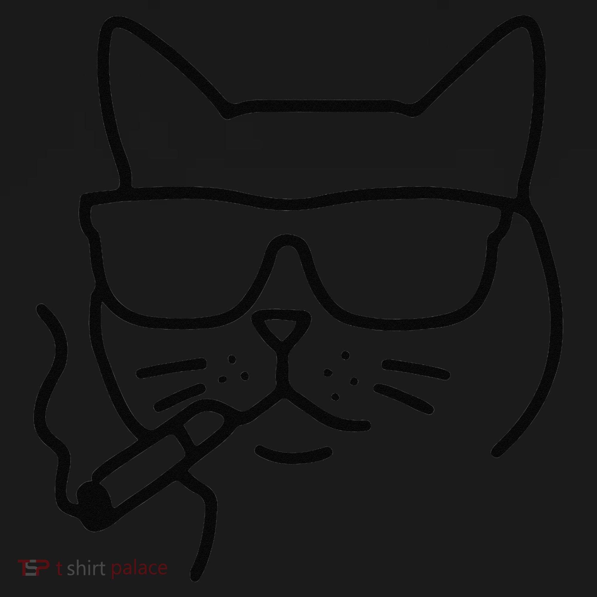 Cool Carthusian Cat With Cigarette And Sunglasses Apron