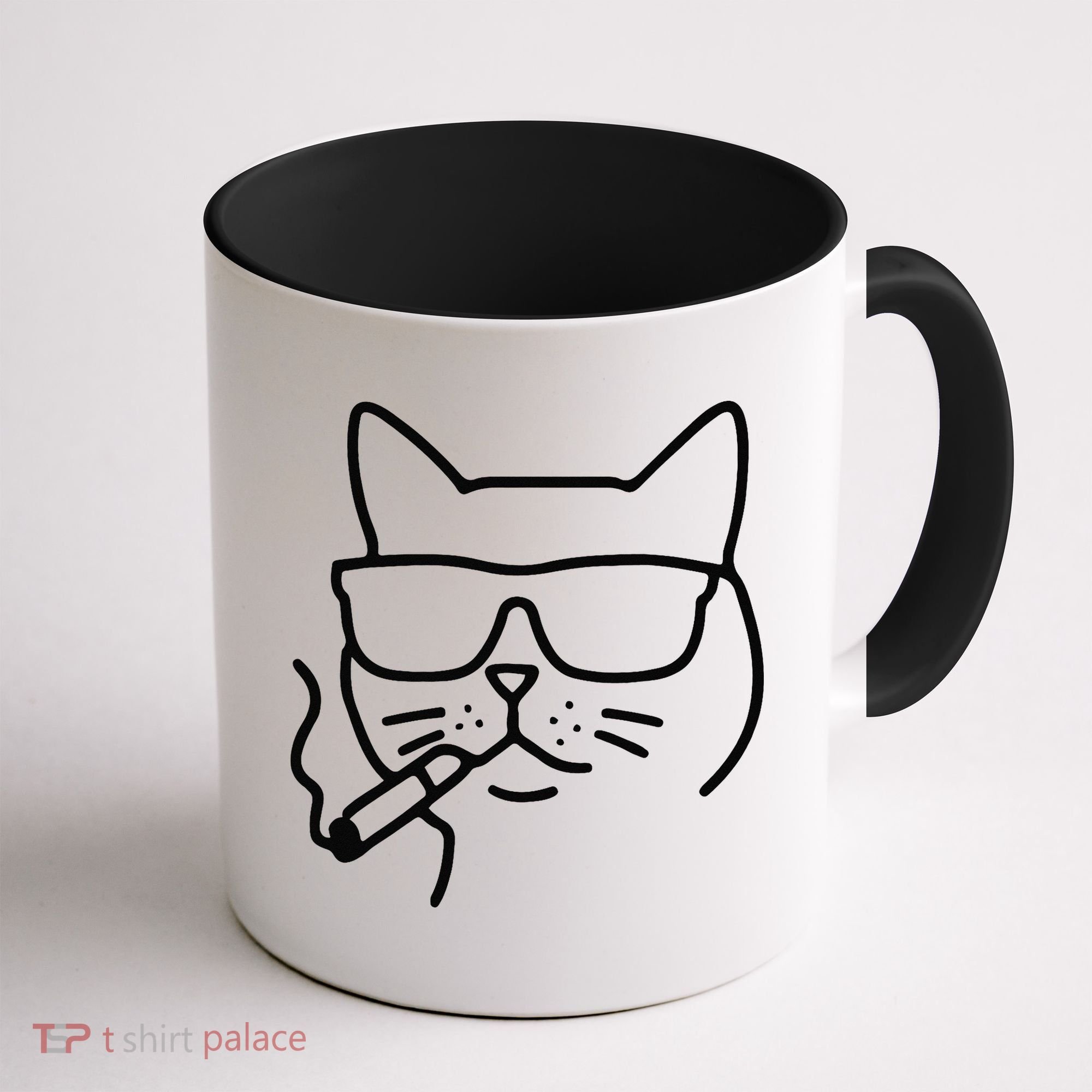 Cool Carthusian Cat With Cigarette And Sunglasses Coffee Mug