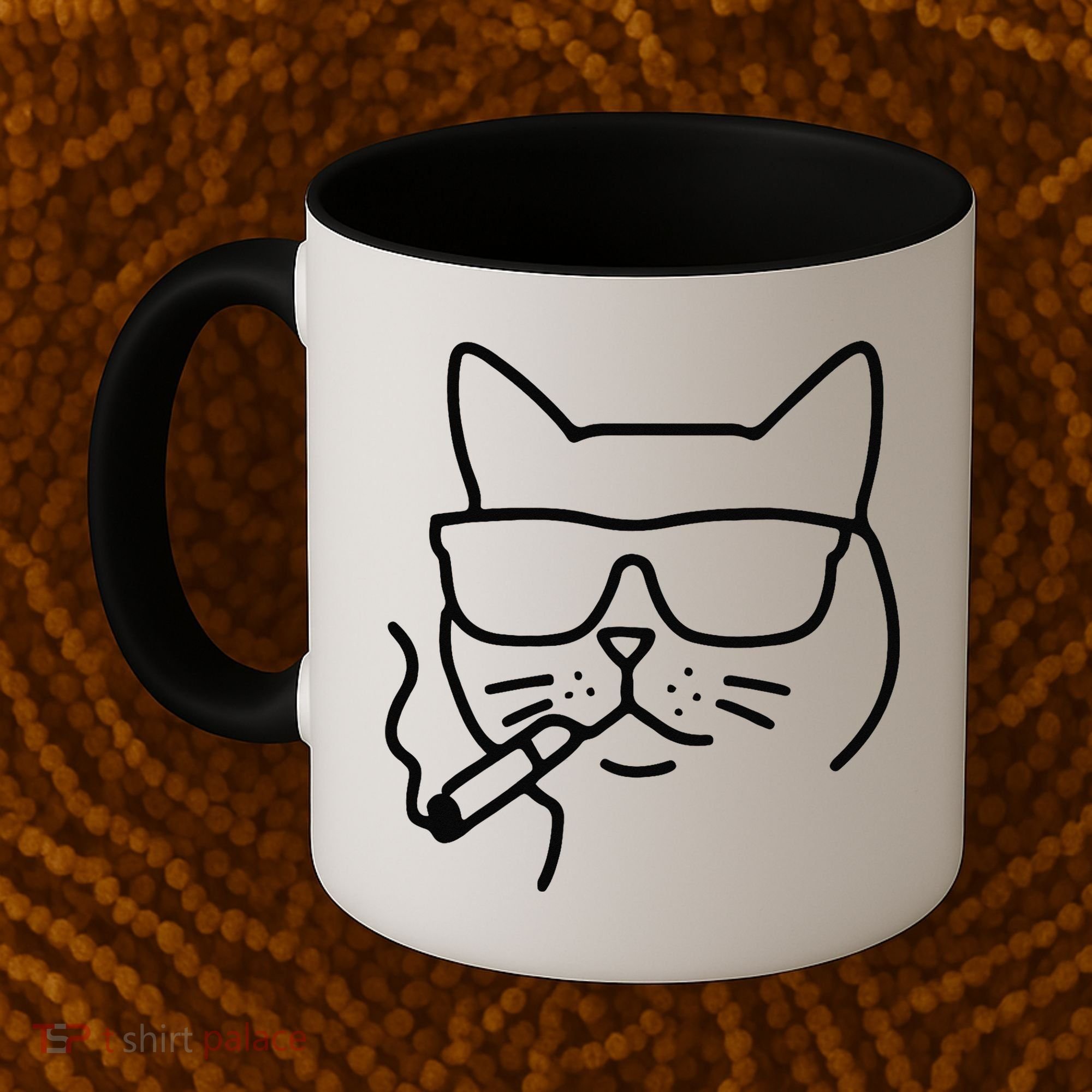 Cool Carthusian Cat With Cigarette And Sunglasses Coffee Mug
