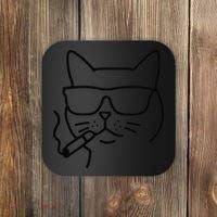 Cool Carthusian Cat With Cigarette And Sunglasses Coaster thumb 0