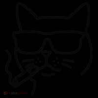 Cool Carthusian Cat With Cigarette And Sunglasses Ornament thumb 1