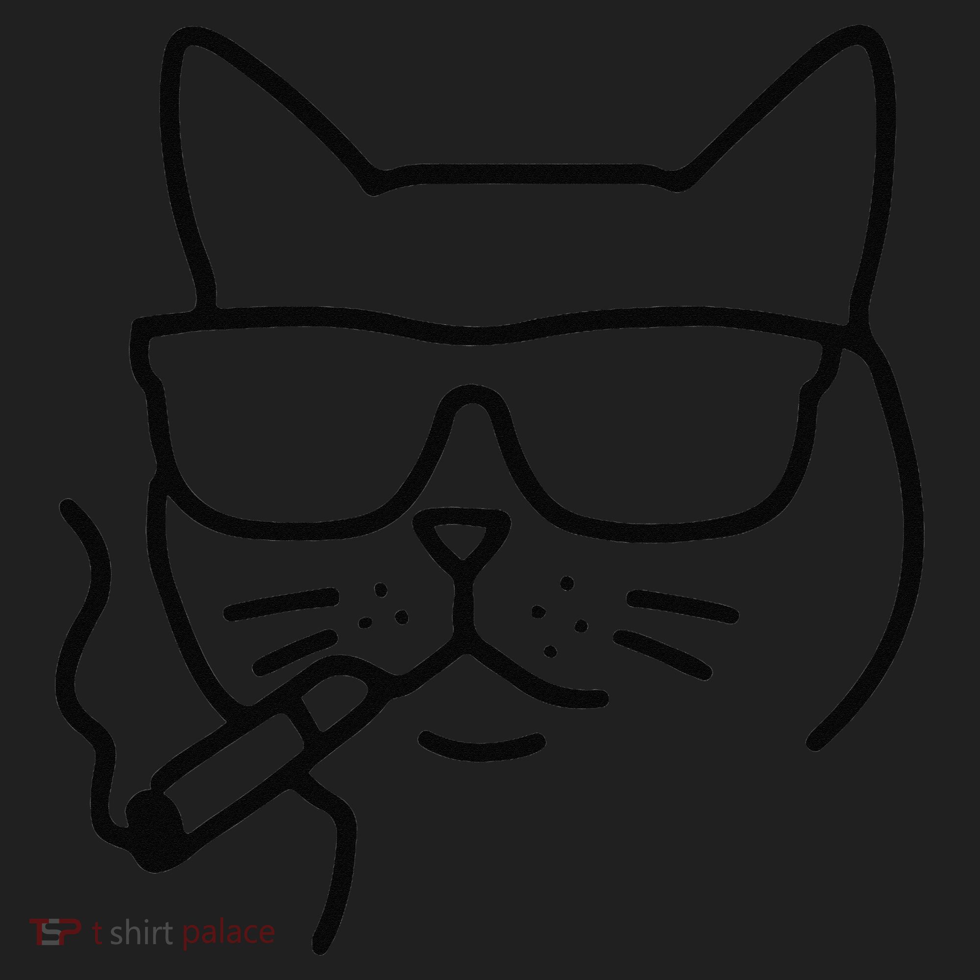 Cool Carthusian Cat With Cigarette And Sunglasses Golf Towel