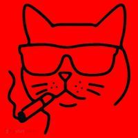 Cool Carthusian Cat With Cigarette And Sunglasses Santa Hat thumb 1