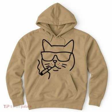 Cool Carthusian Cat With Cigarette And Sunglasses Hoodie