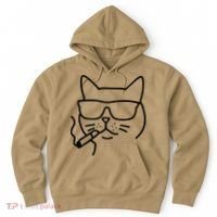 Cool Carthusian Cat With Cigarette And Sunglasses Hoodie thumb 0
