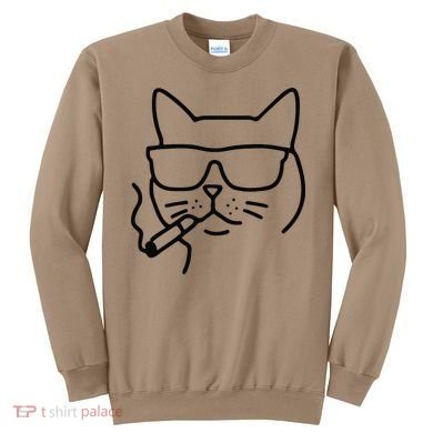 Cool Carthusian Cat With Cigarette And Sunglasses Sweatshirt