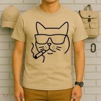 Cool Carthusian Cat With Cigarette And Sunglasses T-Shirt thumb 6
