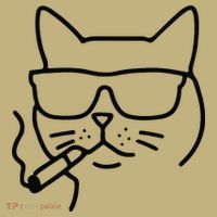 Cool Carthusian Cat With Cigarette And Sunglasses Button thumb 1