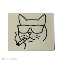 Cool Carthusian Cat With Cigarette And Sunglasses Mousepad thumb 0