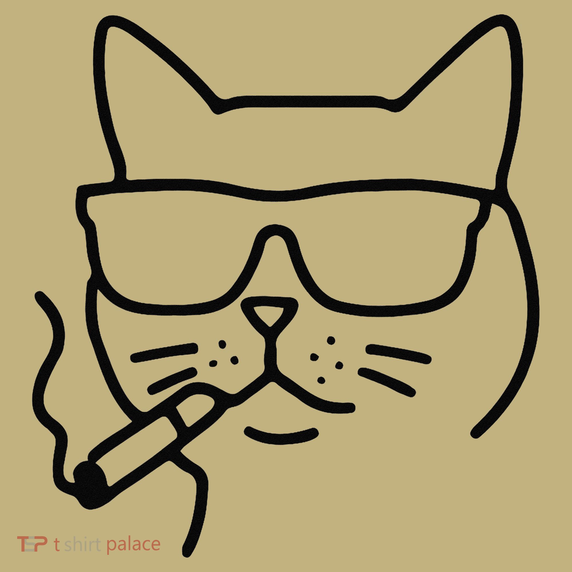 Cool Carthusian Cat With Cigarette And Sunglasses Kids T-Shirt