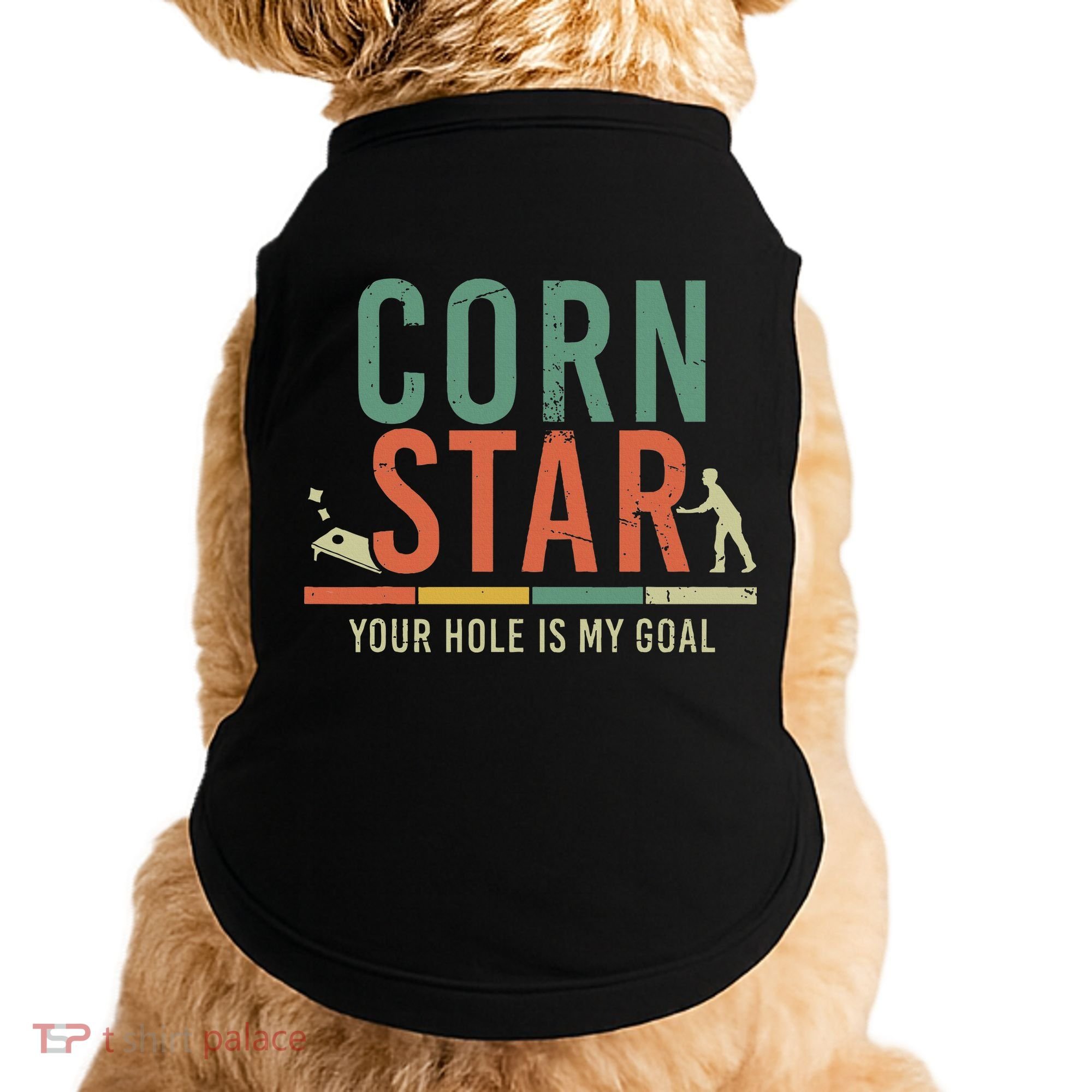 Cool Cornhole Corn Hole Bag Toss Tournament Doggie Tank