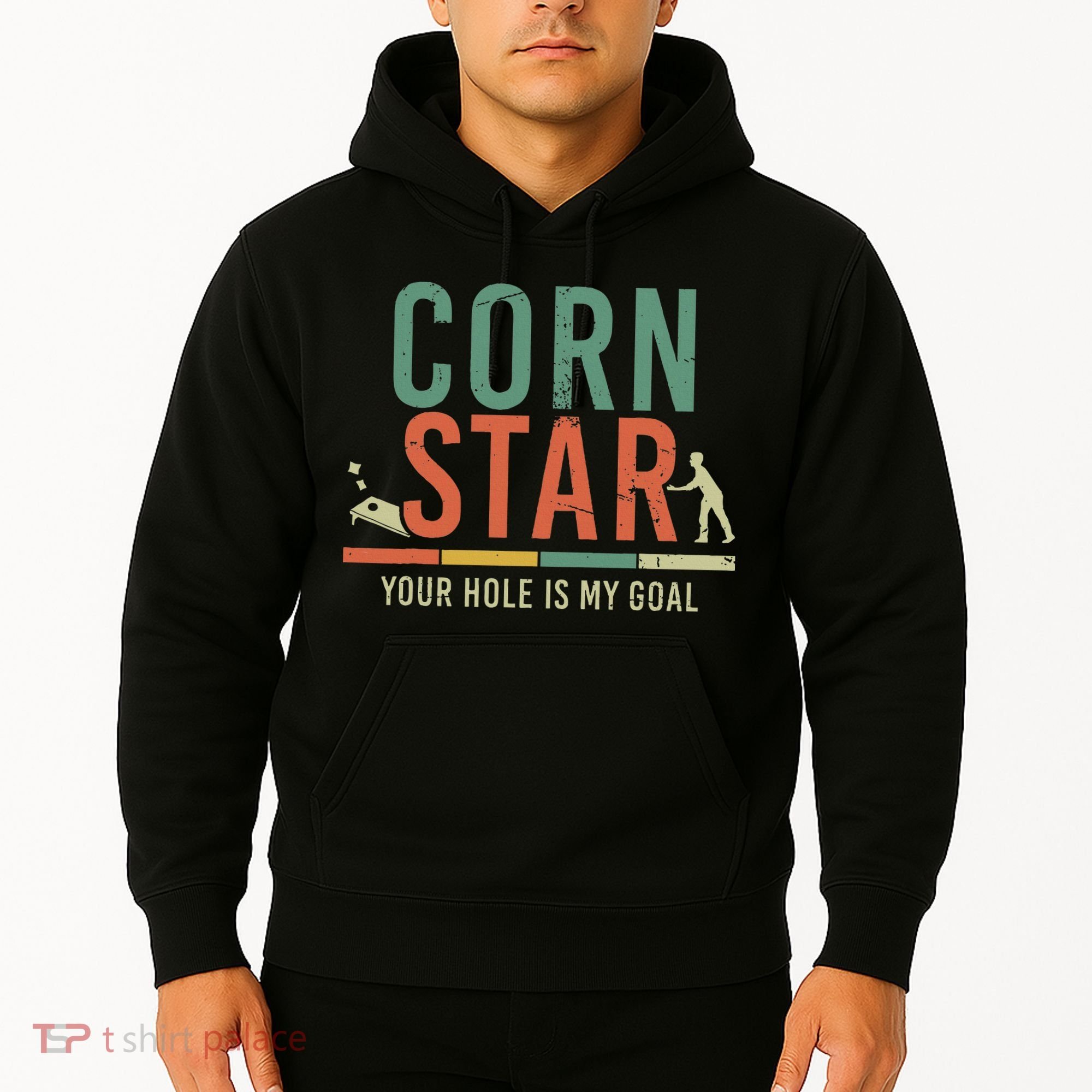 Cool Cornhole Corn Hole Bag Toss Tournament Hoodie