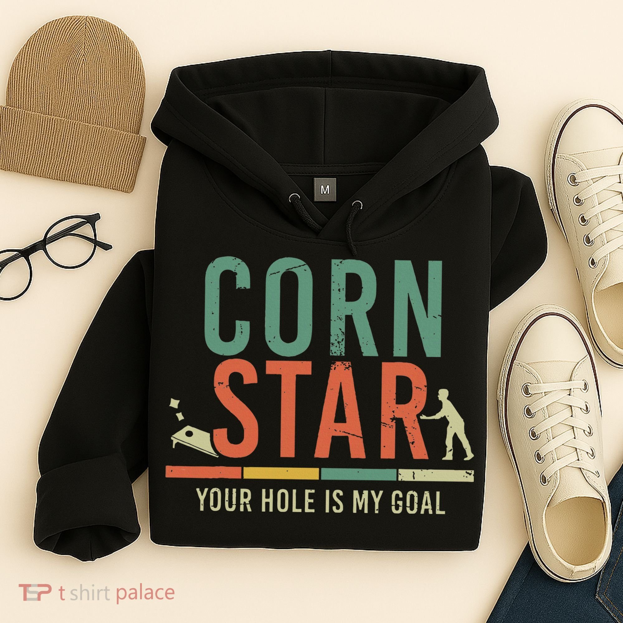Cool Cornhole Corn Hole Bag Toss Tournament Hoodie