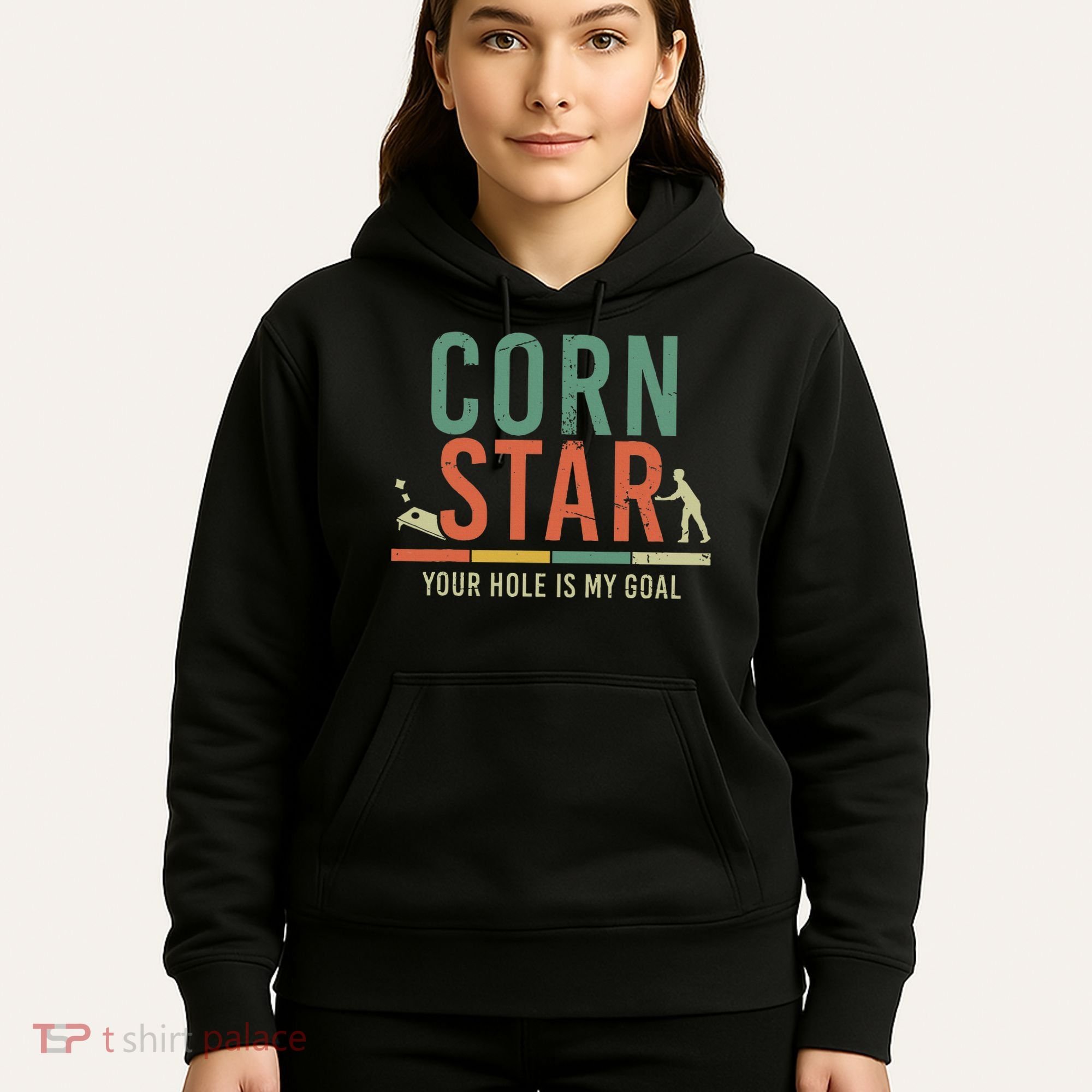 Cool Cornhole Corn Hole Bag Toss Tournament Hoodie