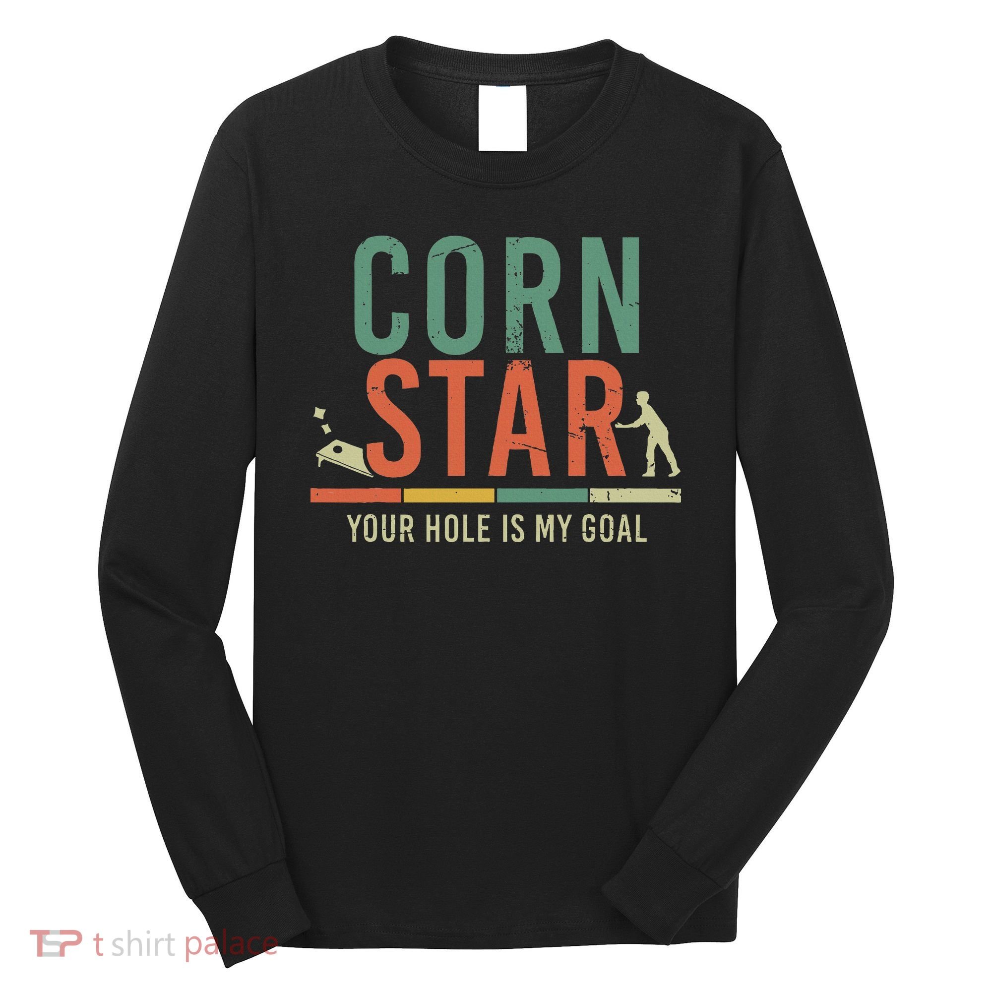 Cool Cornhole Corn Hole Bag Toss Tournament Long Sleeve Shirt