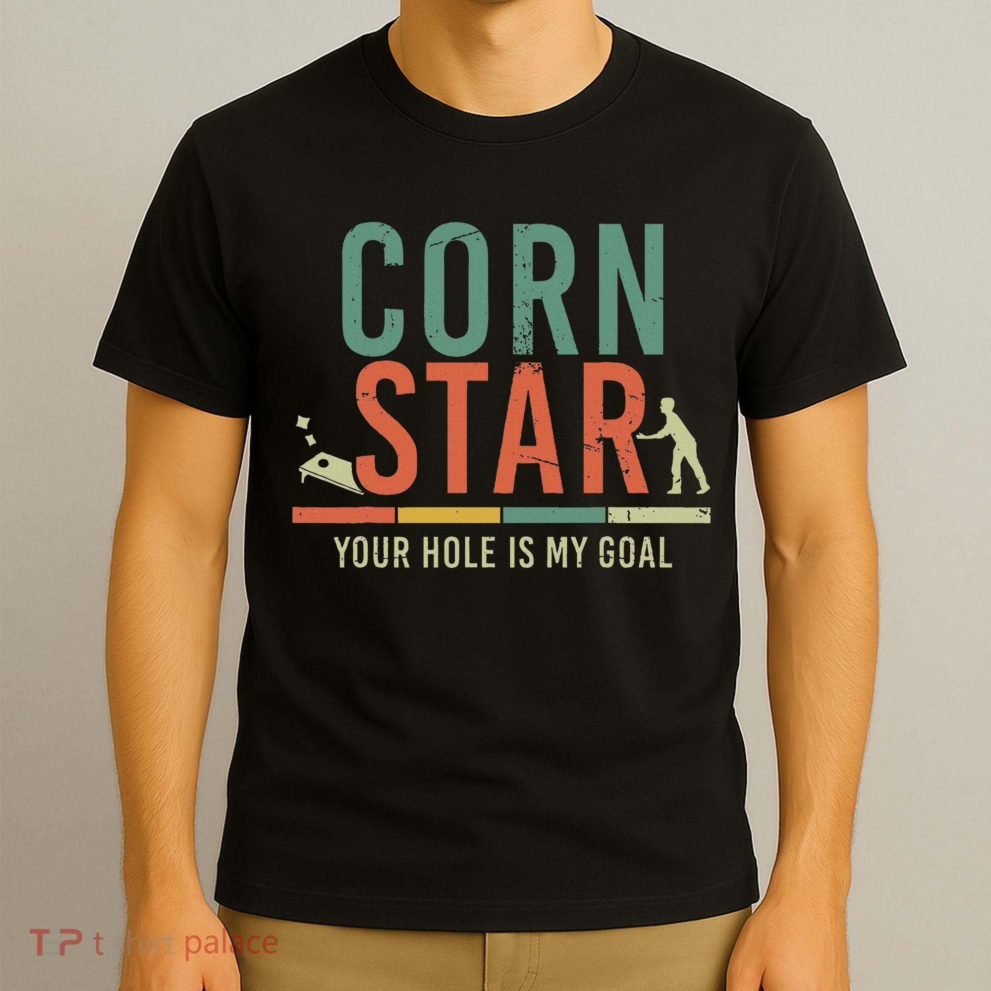 Cool Cornhole Corn Hole Bag Toss Tournament T-Shirt