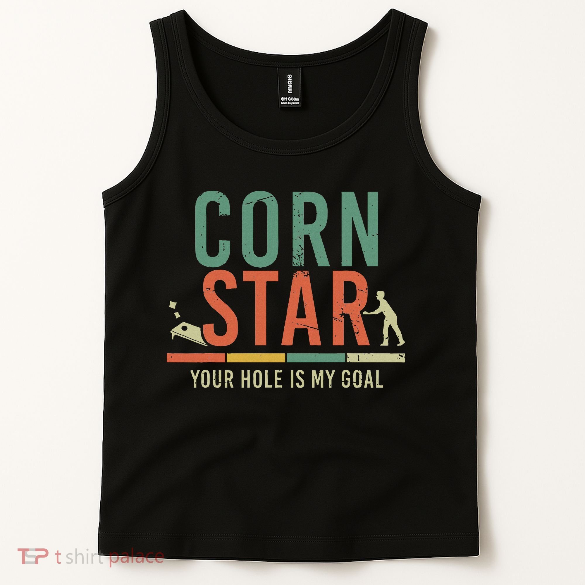 Cool Cornhole Corn Hole Bag Toss Tournament Tank Top