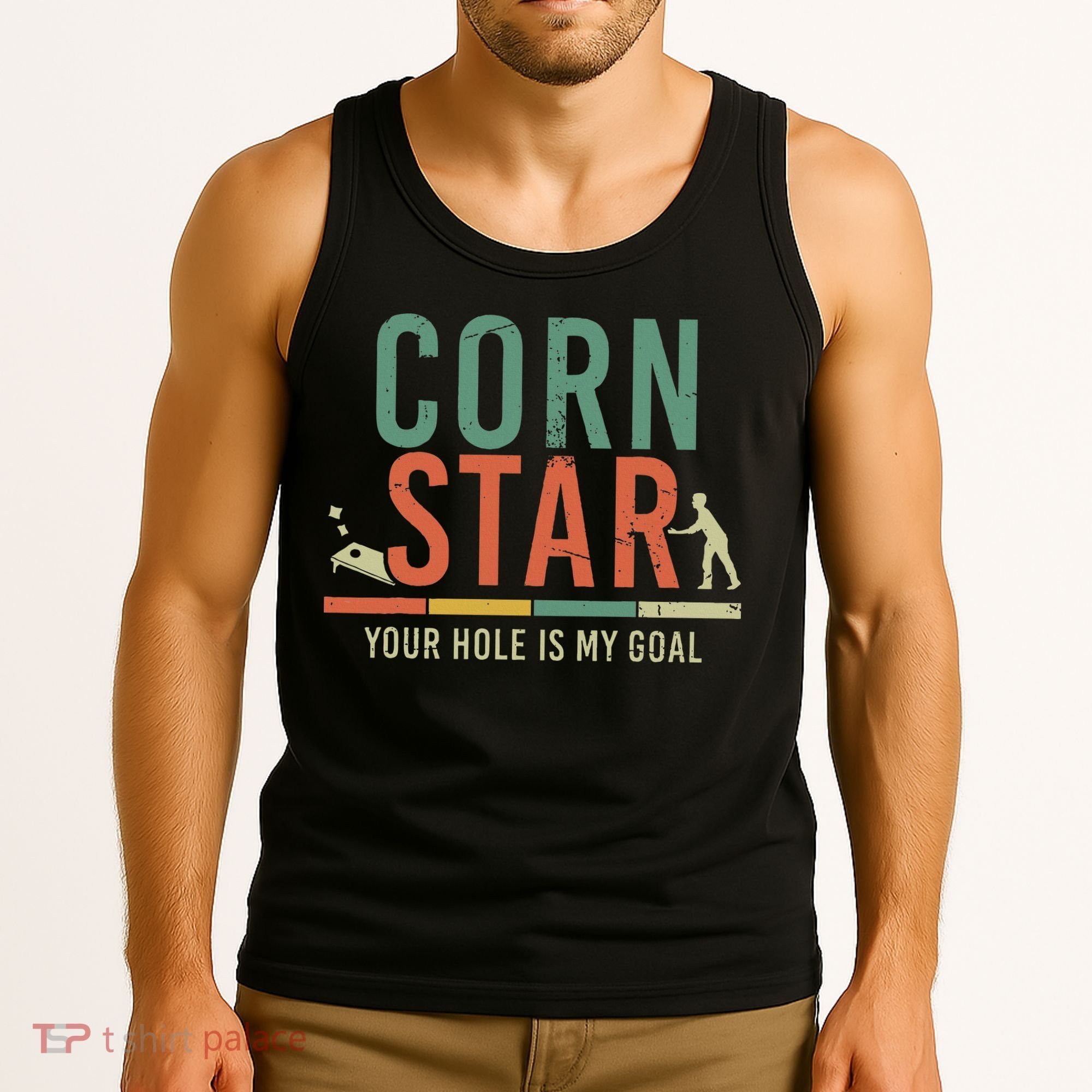Cool Cornhole Corn Hole Bag Toss Tournament Tank Top